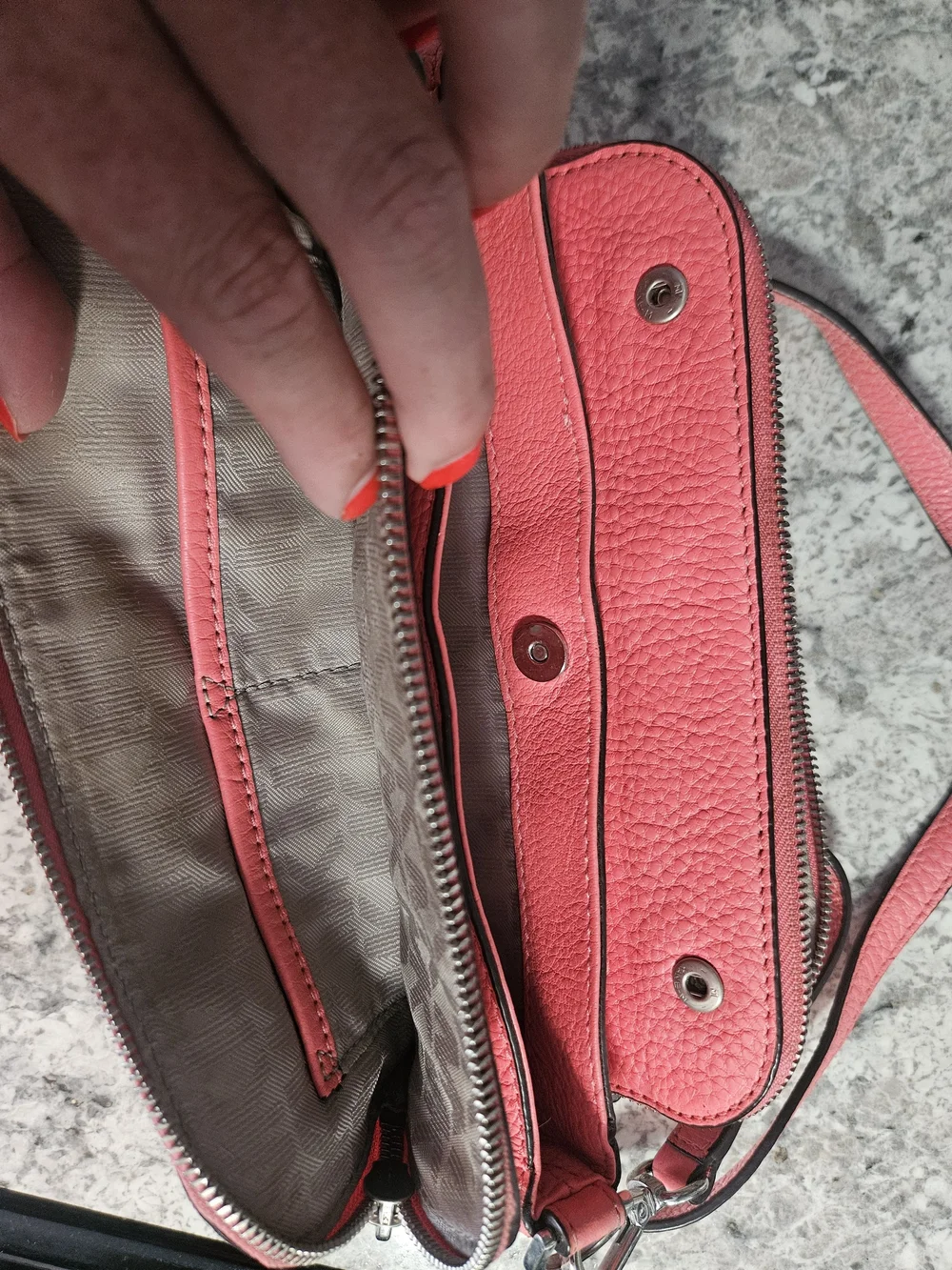 Michael Kors Pink Leather Crossbody Bag